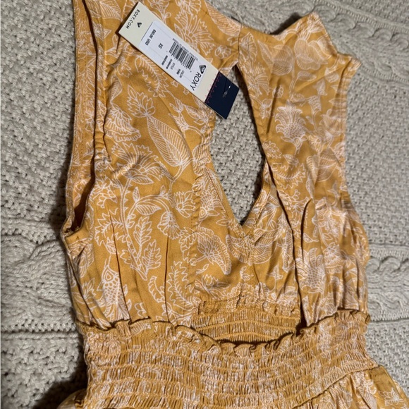 NWT Roxy SZ XS Yellow Floral Women's Dress - Picture 9 of 11